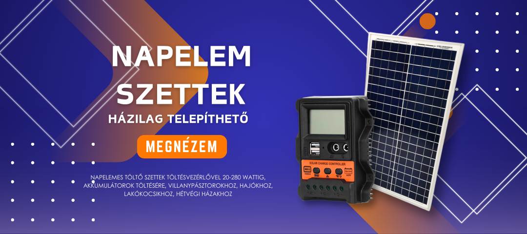 Napelem, Solar akkutöltő, Napelem szettek