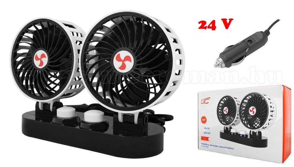 24V szivargyújtós autós ventilátor MWTS5-Dual-24V
