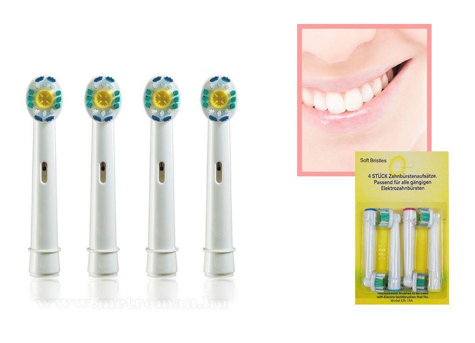 3D-s fogkefe fej Oral-B elektromos fogkeféhez, 4 db-os M0277