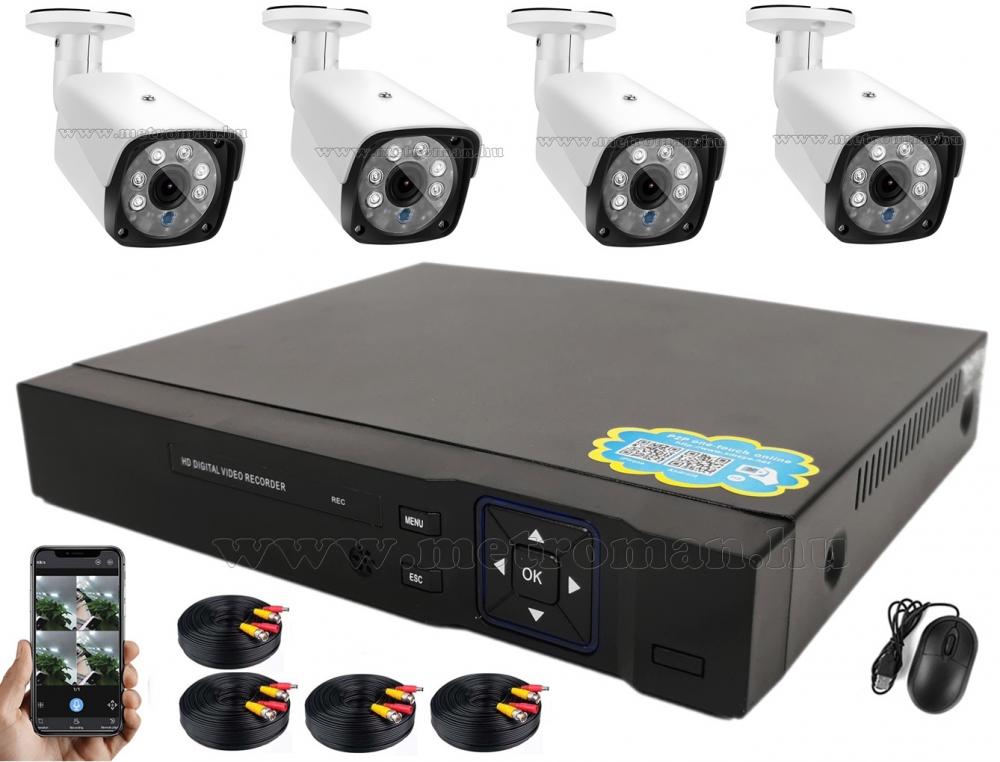 4 kamerás AHD DVR biztonsági megfigyelő kamera rendszer MM1219-FHD