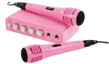 Karaoke keverő és mikrofon készlet, König HAV-KM10P csajoknak