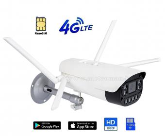 4G IP kamera, mobilnetes SIM kártyás kültéri biztonsági kamera M8814-2MP-4G-LTE
