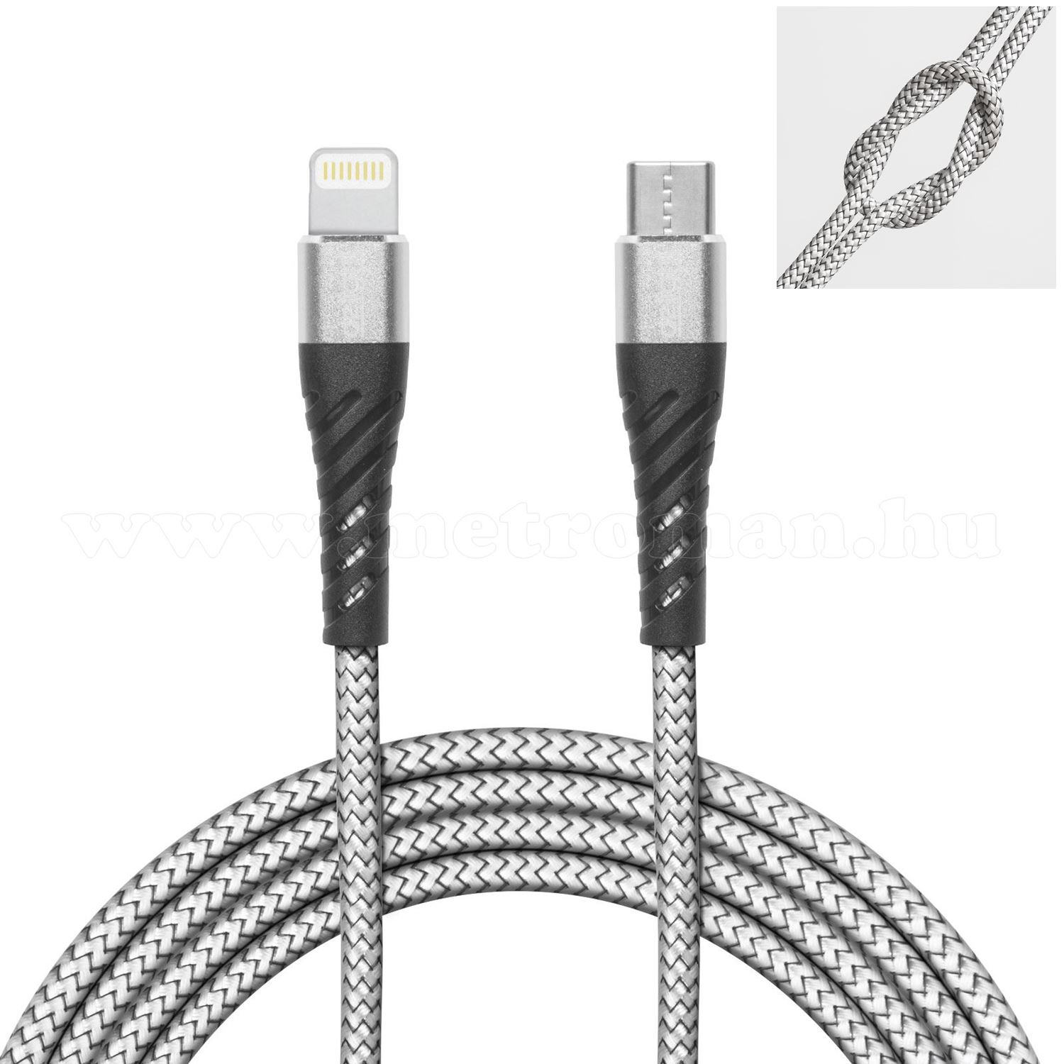 Adatkábel töltő kábel USB-C és Lightning iPhone csatlakozóval 55434-2