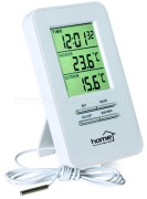 Vezetékes külső-belső hőmérő órával HC-12