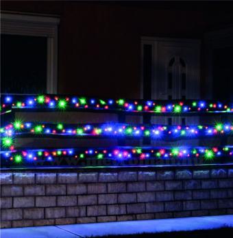 Karácsonyi kültéri LED égősor, Fényfüzér,  KKL 500/M Színes