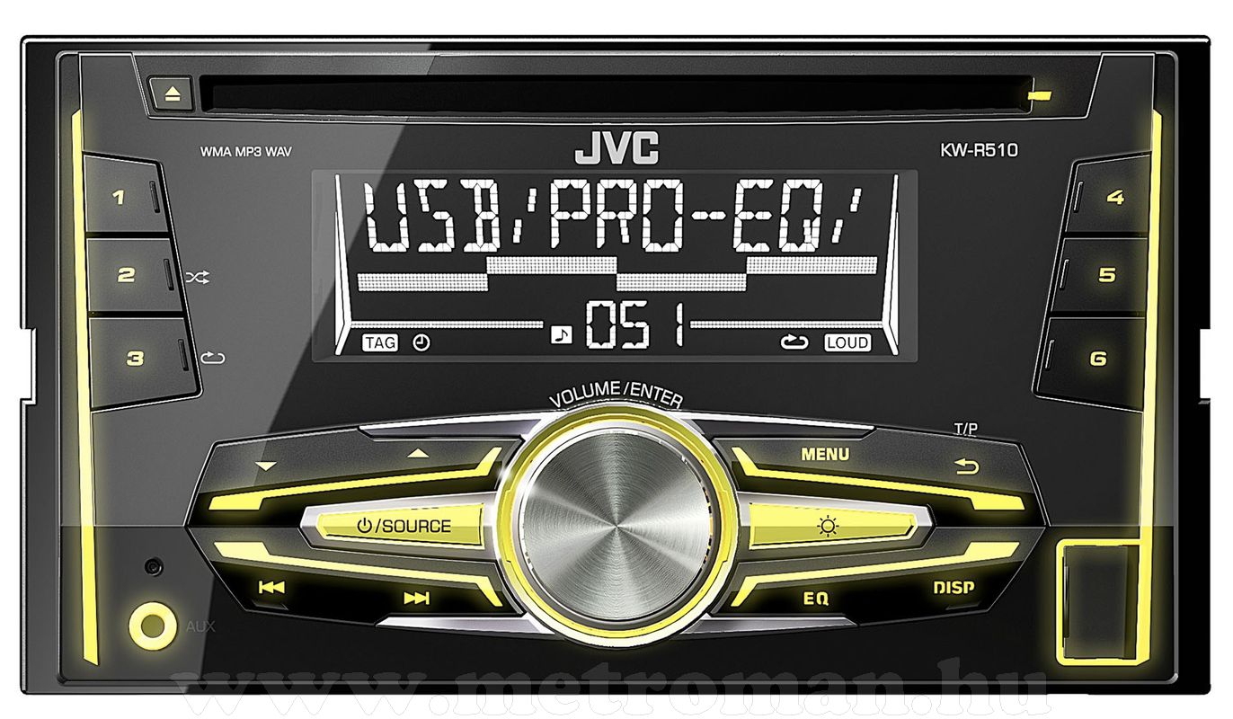 CD MP3 USB 2 DIN autórádió JVC KW-R510