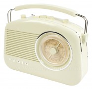 Retró rádió, elefántcsont színű, König RDFM5000BG