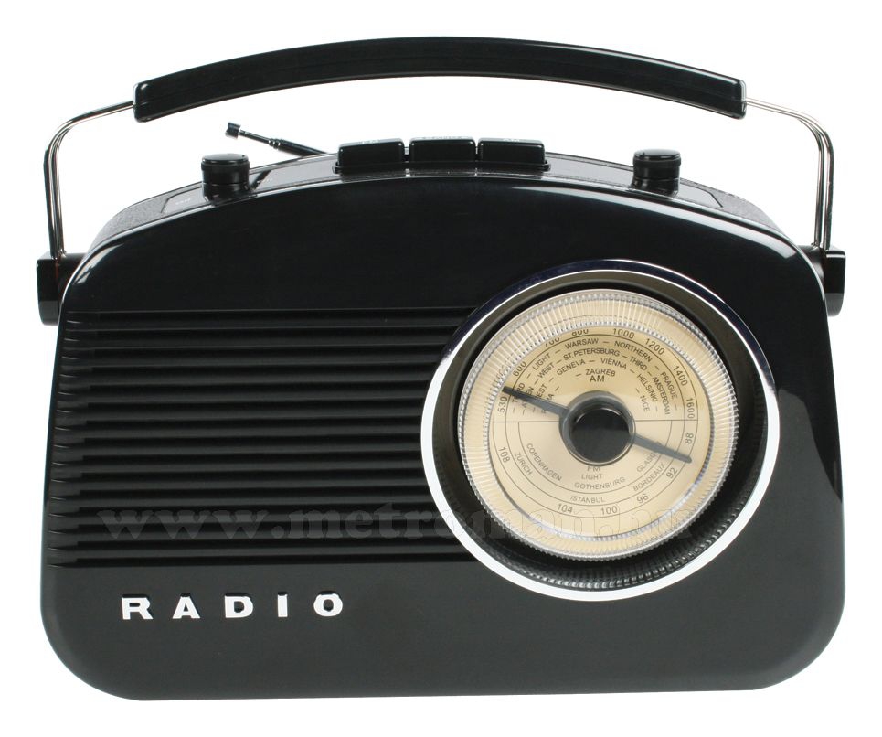 Retró rádió, fekete színű, König HAV-TR710BL