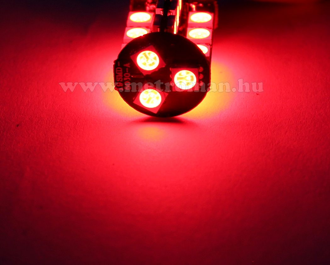 Autós LED izzó BA15S, 27SMD LED-es, Piros, MM-BA15-27SMD5050P