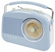 Retró rádió, világos kék színű, König HAV-TR710BE