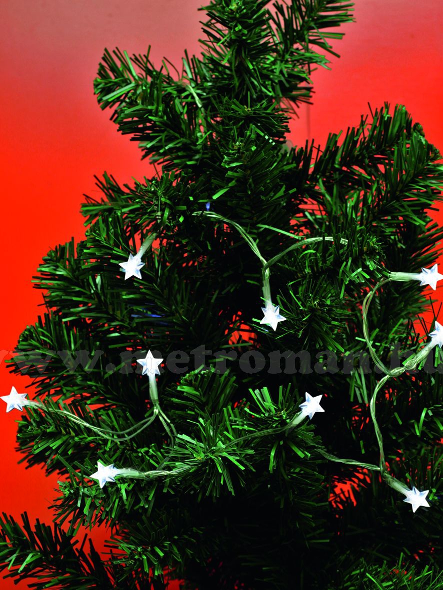 Karácsonyi Csillag LED égősor, mini Fényfüzér, MLC 10/CS