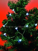 Karácsonyi, elemes, Csillag LED égősor, mini Fényfüzér, MLC10/H