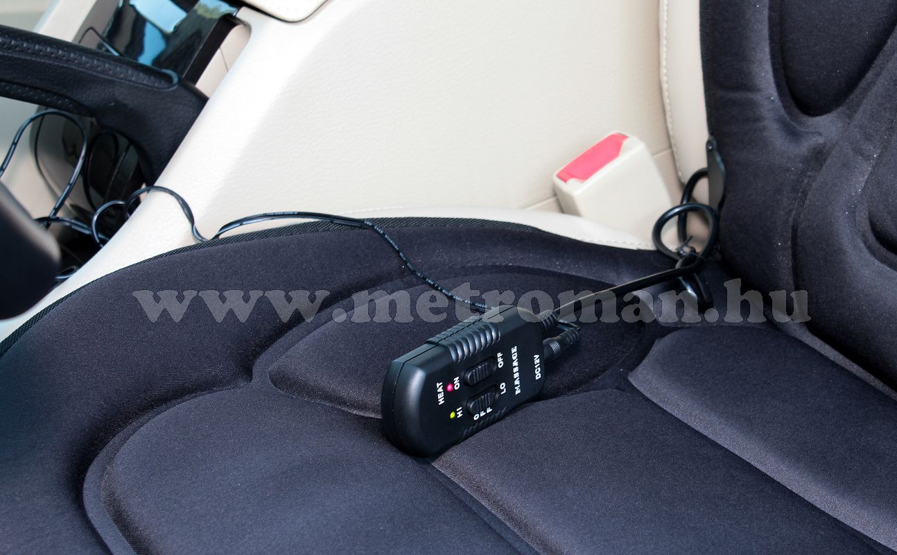 Autós masszázs ülésborító, hátmelegítő funkcióval, Bottari HOT-VIB