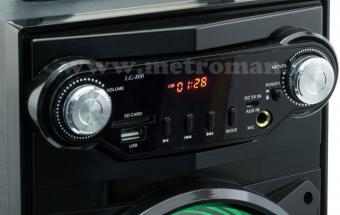 Hordozható USB/SD/MP3 lejátszó, Bluetooth Multimédia hangfal FM rádióval és Karaoke funkcióval BT 1650
