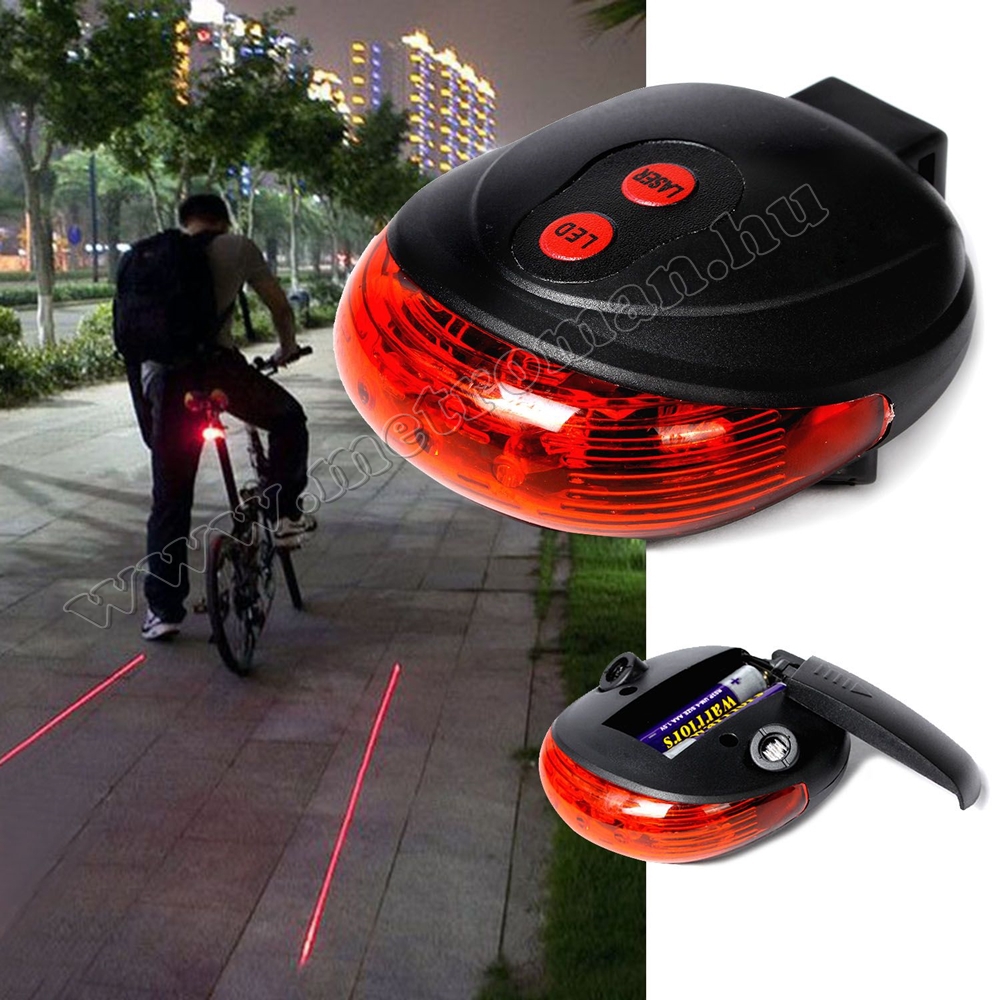 LED-es kerékpár hátsó lámpa lézer oldalfénnyel MR2614