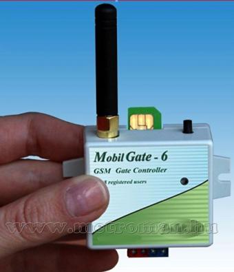 Rácsengetéssel vezérelhető GSM kapunyitó és távirányító, MobilGate-6