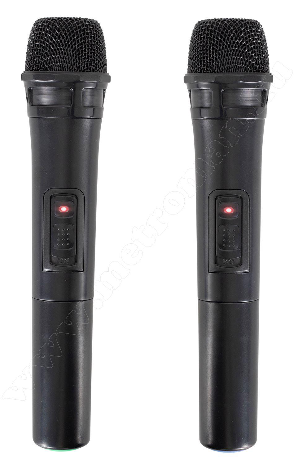 Aktív hangfal karaoke szett USB/microSD MP3 Bluetooth hangszóró vezeték nélküli mikrofonnal PAR225DJ