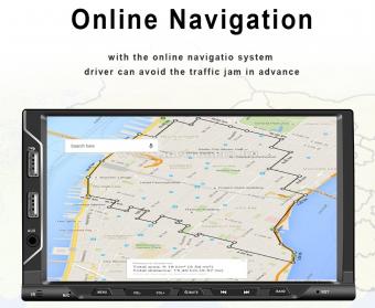 Android multimédiás autórádió fejegység GPS-el 7" LCD monitorral 2DIN M3066BT-GPS