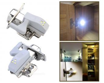 Automatikus szekrény LED világítás, zsanérra rögzíthető hidegfehér MD23F-H