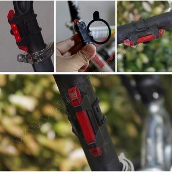 Bicikli, kerékpár LED lámpa, tölthető piros BV14RD