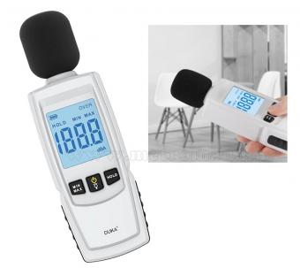 Digitális decibelmérő, zajmérő műszer 30-130 dB Duka FB1