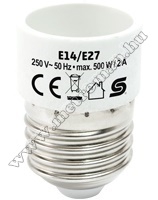 Foglalatátalakító adapter E14/E27