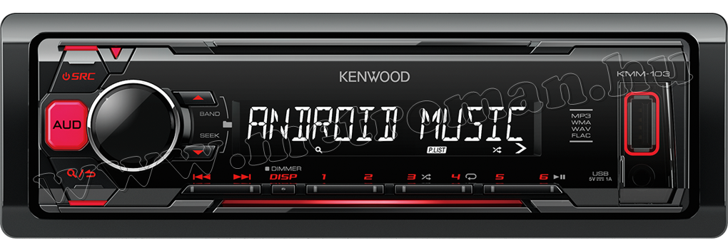 FLAC/MP3/WMA/AAC autórádió Kenwood KMM-103RY