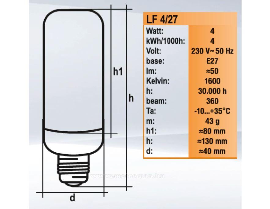Fáklyaláng hangulat világítás LED izzó LF4-27