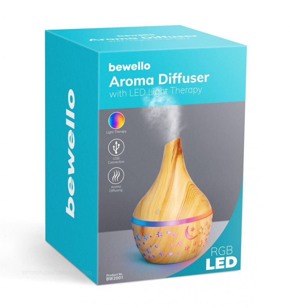 Fényterápiás aroma lámpa diffúzor 300ml Bewello BW2001
