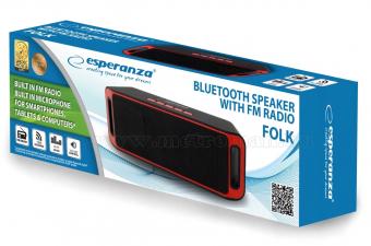 Hordozható SD USB MP3 lejátszó Bluetooth multimédia hangszóró Esperanza EP126KR