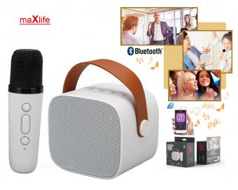 Hordozható vezeték nélküli Bluetooth karaoke hangszóró és mikrofon maXlife MXKS100B
