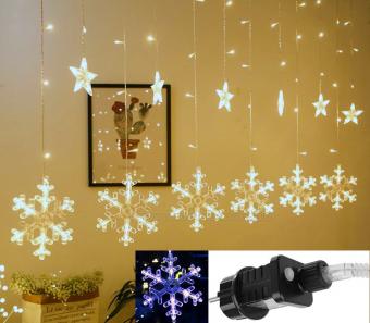 Karácsonyi LED fényfüzér csillag és hópehely M1327LED