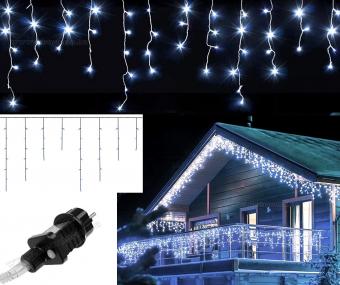 Karácsonyi LED kültéri jégcsap fényfüzér 300 LED 10.8 méter M1520LED