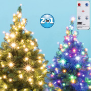Karácsonyi kültéri LED égősor fényfüzér DUAL COLOR LED 202R/WW/M