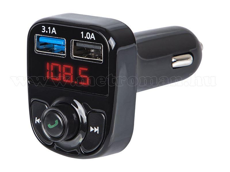 MP3 FM transzmitter és Bluetooth kihangosító MCARX8-BT