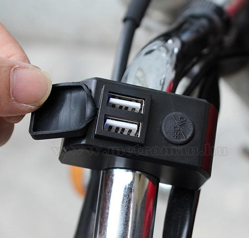 Motorkerékpár USB töltő kormányra M3001A-USB