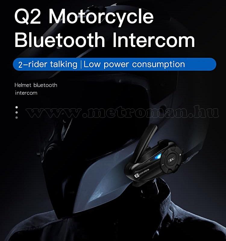 Motoros sisak kihangosító Bluetooth headset és intercom Duo Pack EJEAS Q2-BT 