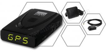 Komplett traffipax védelem rendszer, Lézerblokkoló GPS és RADAR detektor,  KIYO Ultimate AP4R GPS+RADAR