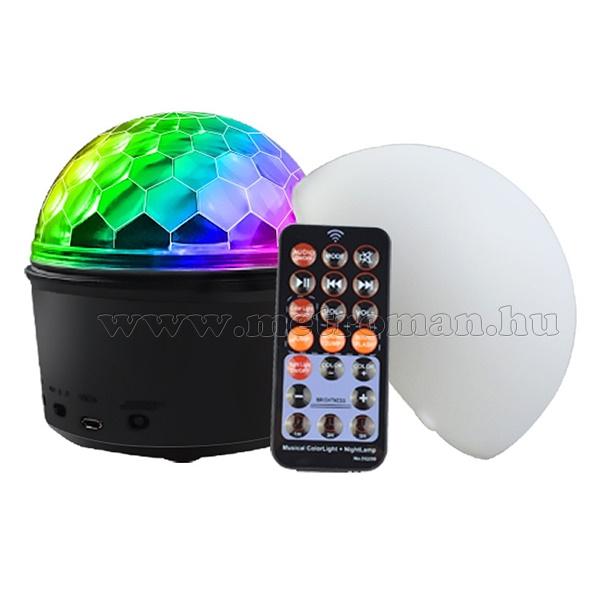 RGB LED Magic diszkó gömb fényeffekt Bluetooth zene lejátszó MQ200RGB-BT