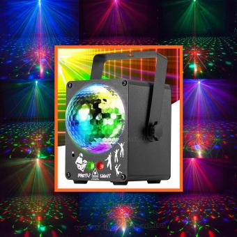 RGB LED és Lézer Diszkó Party fényeffekt MQ1RGB-PRO