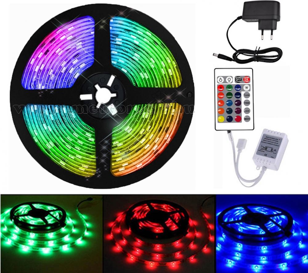 RGB színváltós, távirányítós LED szalag, 5 méter MM3681RGB