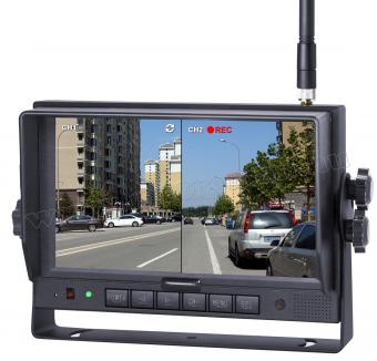 Ipari kivitelű Vezeték nélküli tolatókamera szett, SD kártyás DVR LCD monitorral, Sharp Vision Targonca