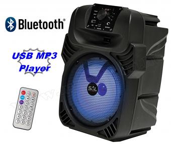 Hordozható party hangszóró USB MP3 Bluetooth Multimédia hangfal FM rádióval és Karaoke funkcióval PAR 20BT