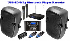 Karaoke szett Vezeték nélküli mikrofonnal, USB-SD Mp3 és Bluetooth zenelejátszóval PAX25PRO/A-MVN500