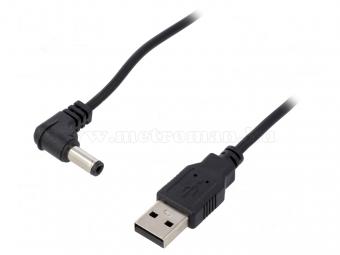 USB töltőkábel tápkábel DC 5,5/2,5 mm  MTUSBDC5525