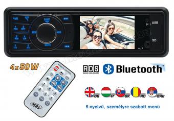 USB/SD MP3 Bluetooth autórádió LCD monitorral és Tolatókamerával VB X100 BT CAPS0229