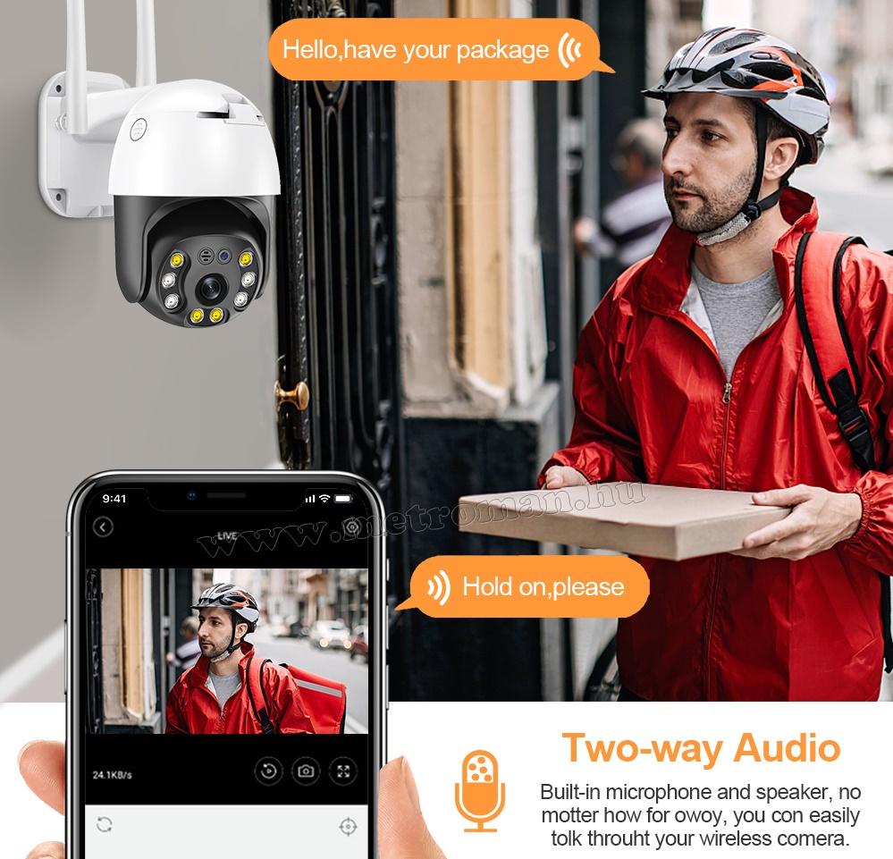 Vezeték nélküli Kültéri SD DVR Wifi IP Android iPhone megfigyelő kamera MCAM36-5MP-PTZ WIFI TuyaSmart