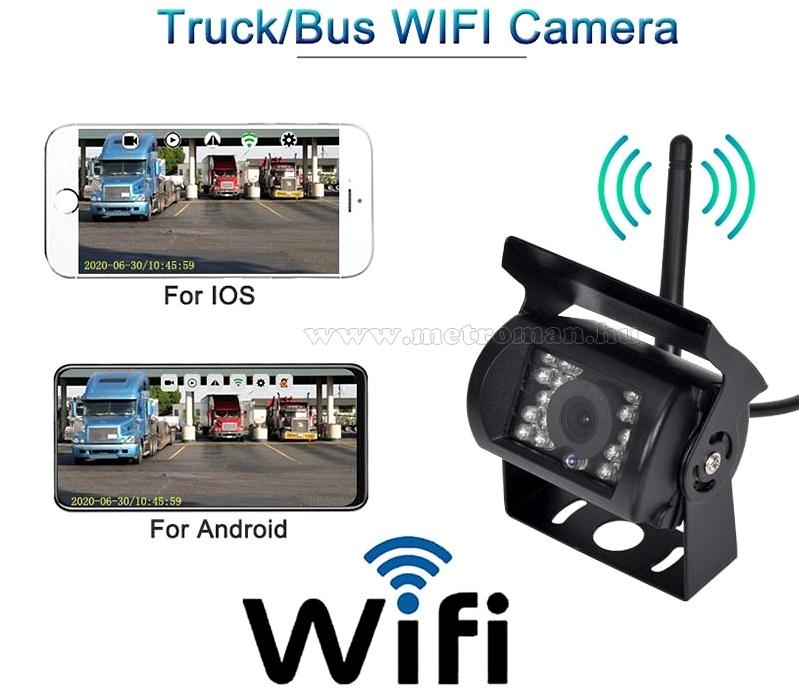 Vezeték nélküli Wifi Tolató és megfigyelő kamera Android iPhone telefonokhoz MC800-WIFI