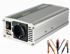 Feszültségátalakító, inverter, 12/230V 500/1000 Watt, SAI 100 USB