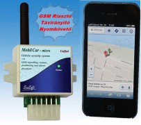 Autó GSM távirányító és GSM hívó riasztóhoz nyomkövető funkcióval MobilCar-Micro